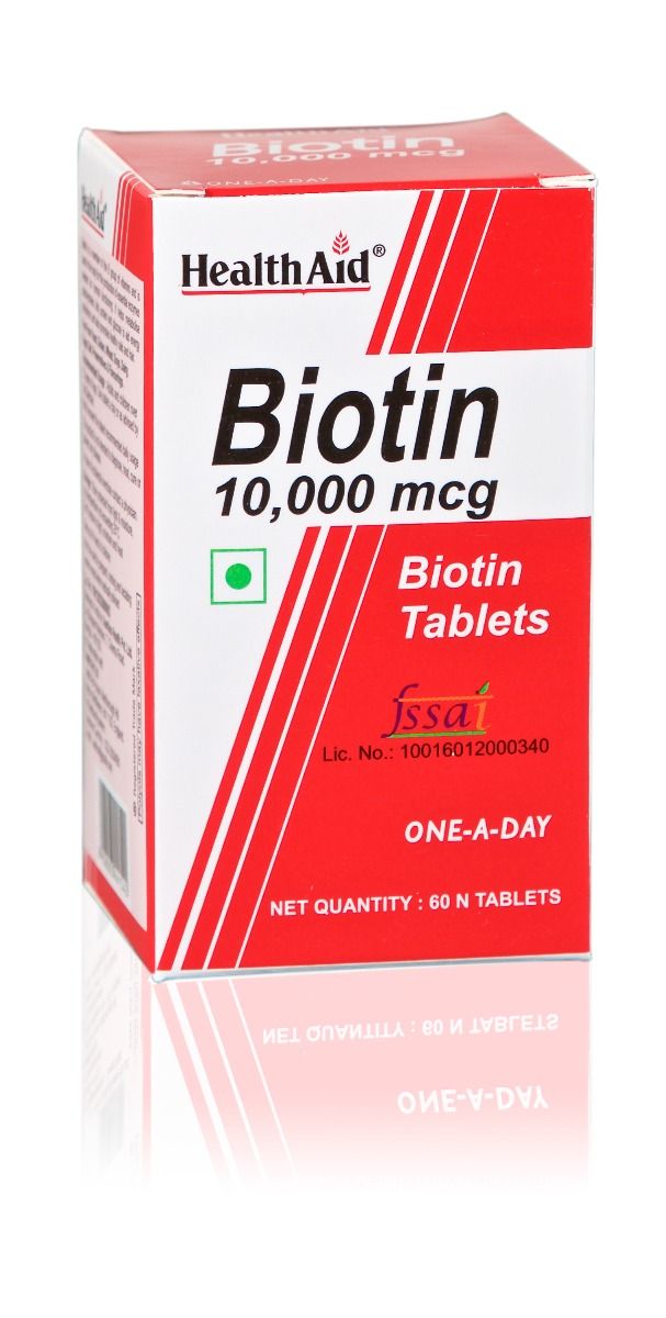Health Aid Biotin 1000 mcg, 60 Tablets Price, Uses, Side Effects, Composition Apollo Pharmacy