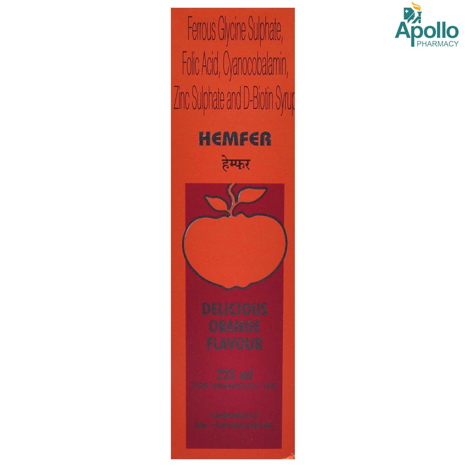 Hemfer Syrup 225 ml Price, Uses, Side Effects, Composition Apollo