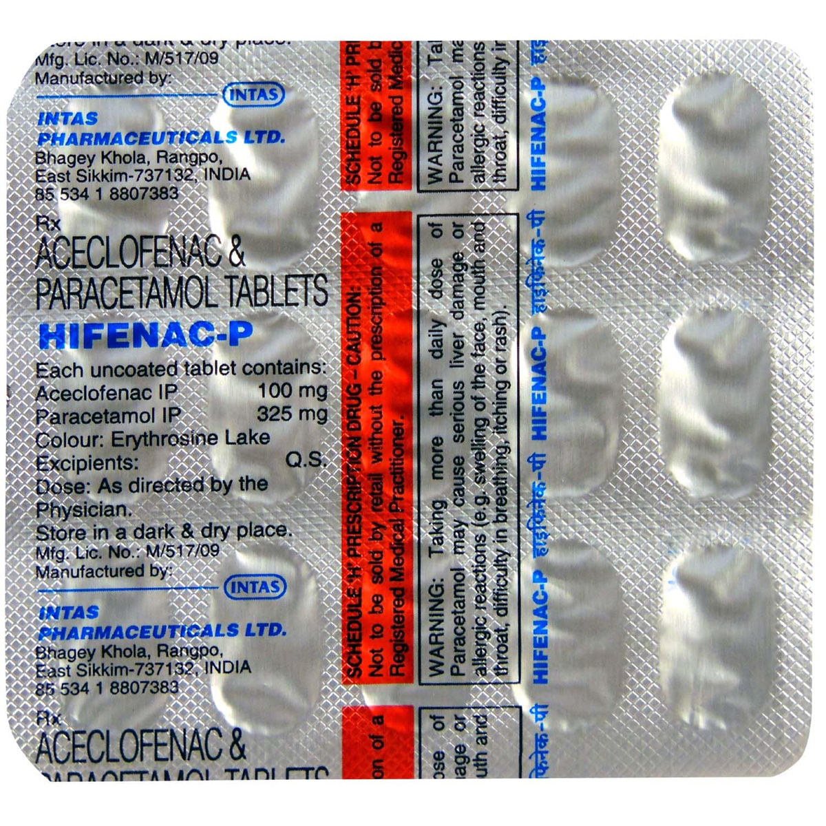 Hifenac-P Tablet 15's Price, Uses, Side Effects, Composition ...