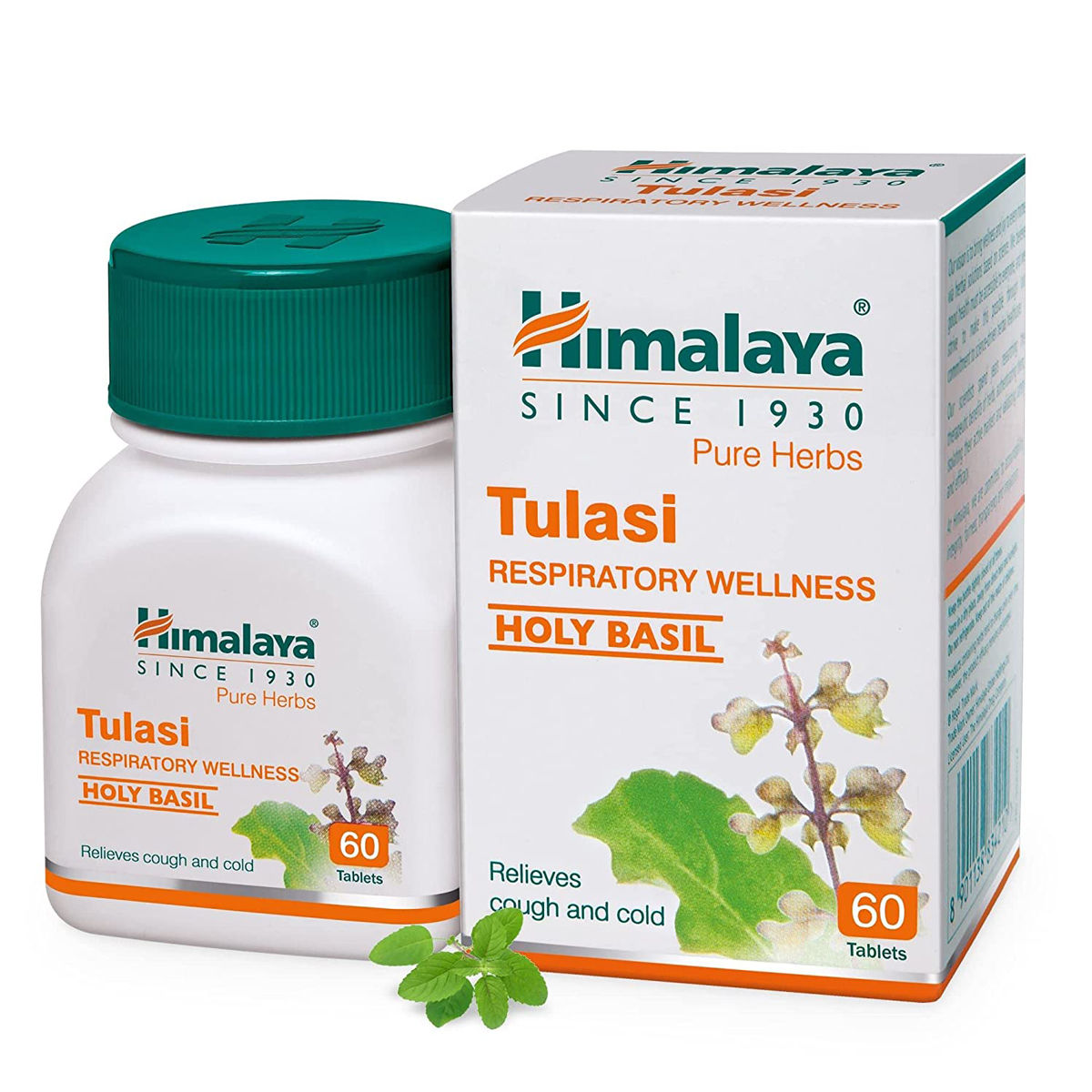 Himalaya Wellness Pure Herbs Tulasi Respiratory Wellness, 60 Tablets, Pack of 1 