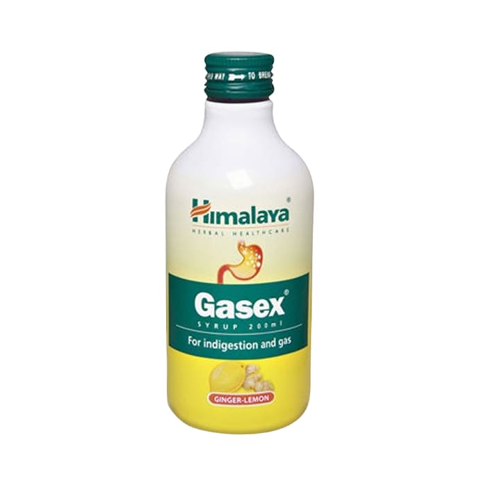 Himalaya Gasex Ginger Lemon Flavour Syrup, 200 ml, Pack of 1 