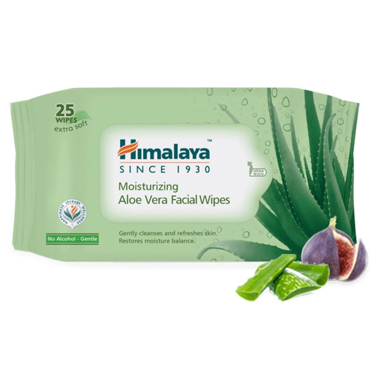 Buy Himalaya Moisturizing Aloe Vera Facial Wipes, 25 Count Online