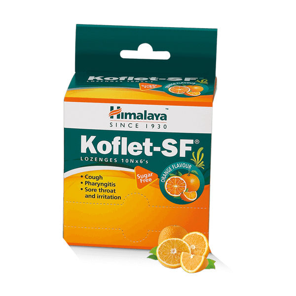 Buy Himalaya Koflet-SF Orange Flavour Lozenges, 6 Count Online