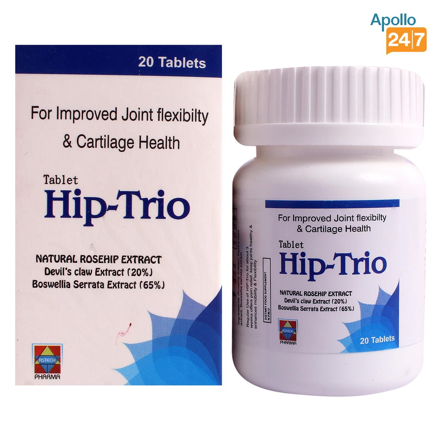 Hip Trio Tablet 20's Price, Uses, Side Effects, Composition Apollo