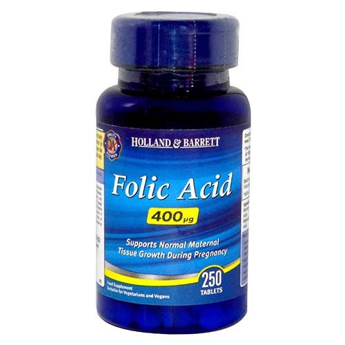 Holland & Barrett Folic Acid 400 ug, 250 Tablets Price, Uses, Side ...