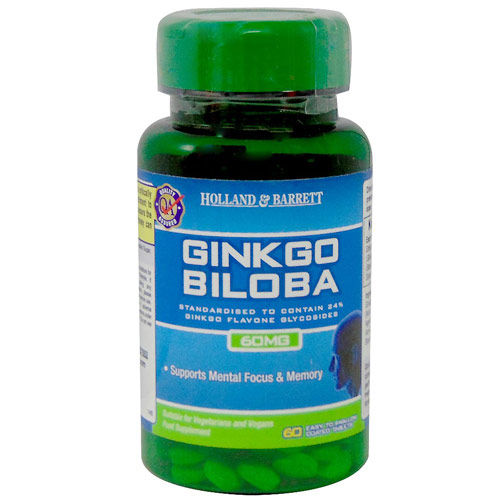 Buy Holland & Barrett Ginkgo Biloba 60 mg, 60 Tablets Online