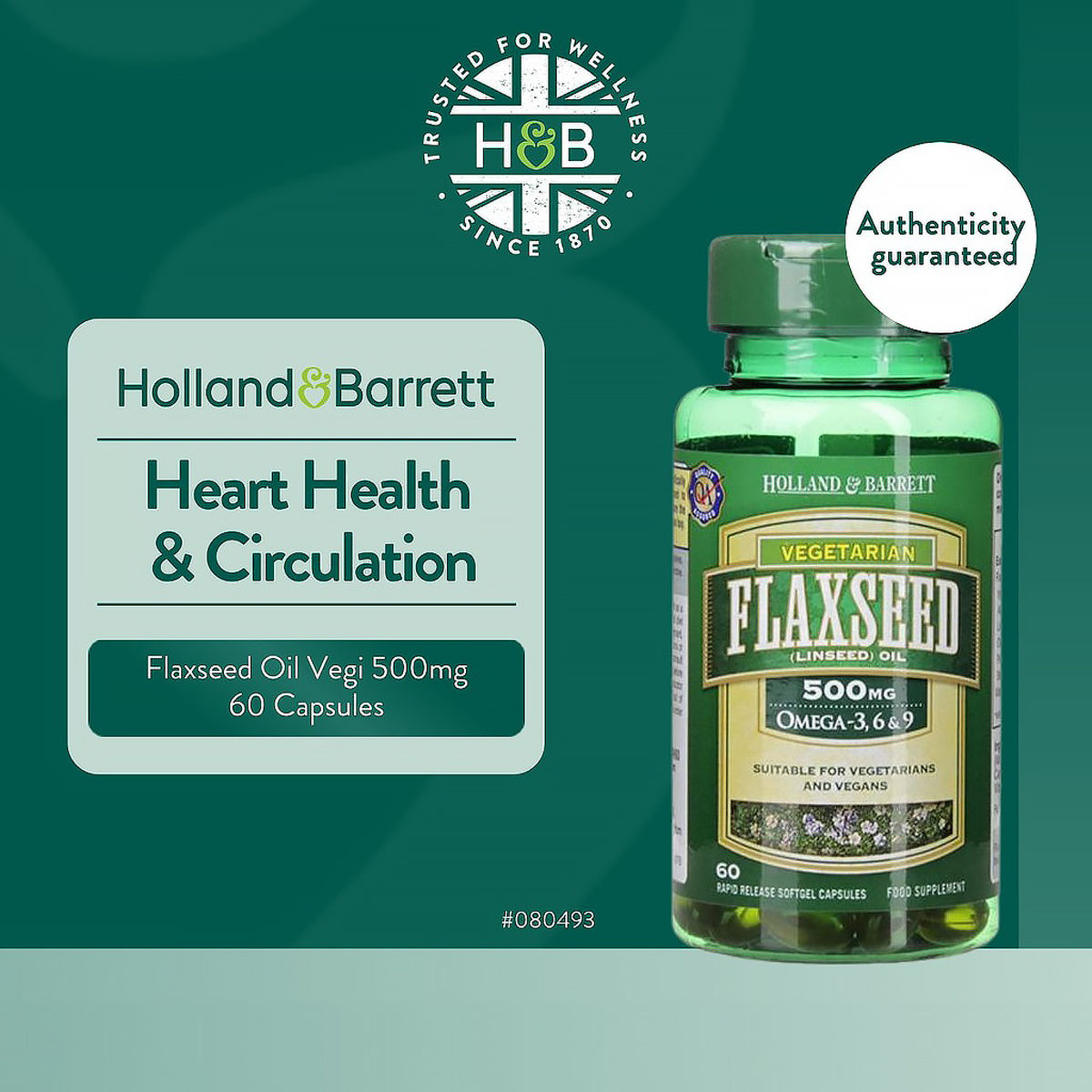 Holland & Barrett Flaxseed Omega369 500 mg, 60 Capsules Price, Uses, Side Effects