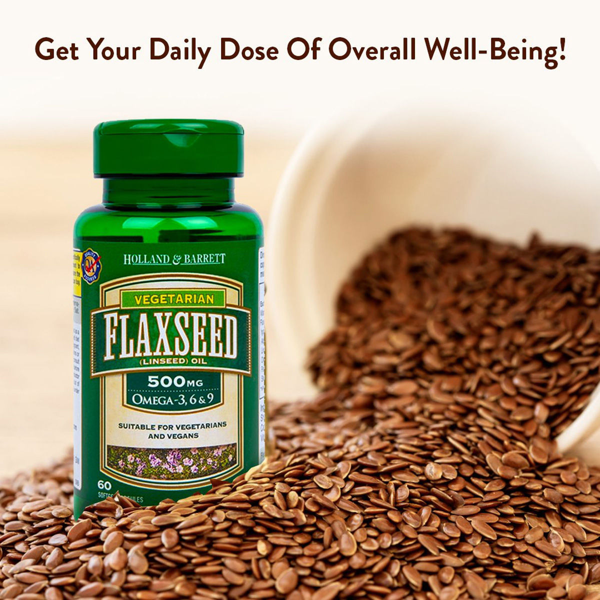 Holland & Barrett Flaxseed Omega369 500 mg, 60 Capsules Price, Uses, Side Effects