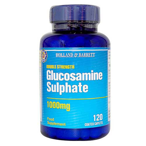 Holland & Barrett Double Strength Glucosamine Sulphate 1000 mg, 120 Caplets, Pack of 1 