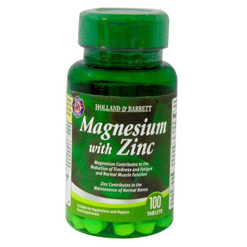Buy Holland & Barrett Magnesium With Zinc, 100 Tablets Online