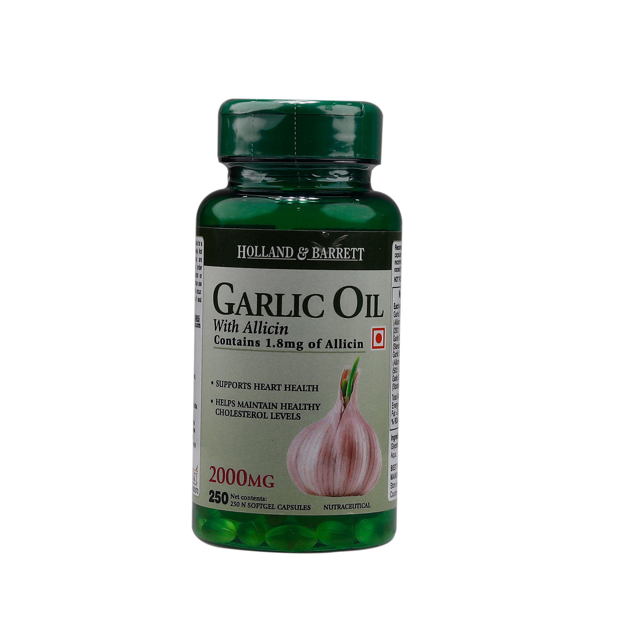 Buy Holland & Barrett Garlic Oil With Allicin 2000 mg, 250 Capsules Online