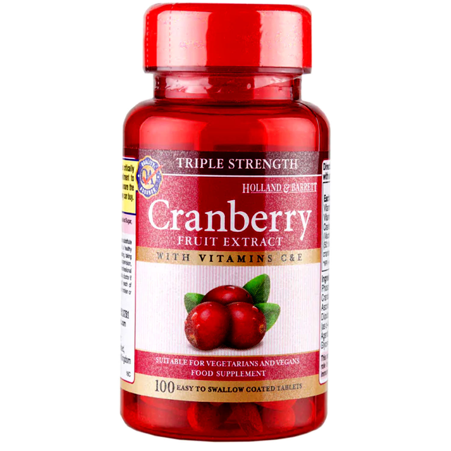 Buy Holland & Barrett Triple Strength, Cranberry Fruit Extract, 100 Tablets Online