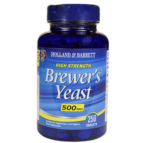 Holland & Barrett High Strength Brewer's Yeast 500 mg, 250 Tablets, Pack of 1 
