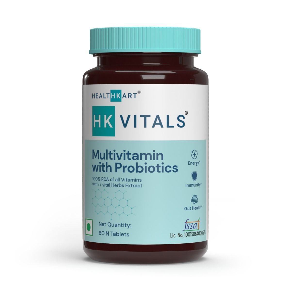 Buy HealthKart HK Vitals Multivitamin with Probiotics, 60 tablets Online