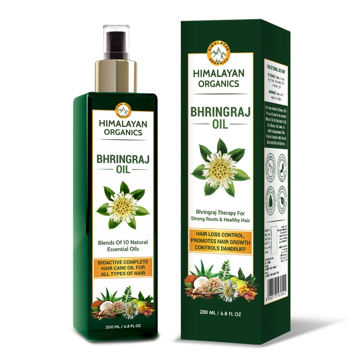 Himalayan Organics Bhringraj Oil, 200 ml, Pack of 1 