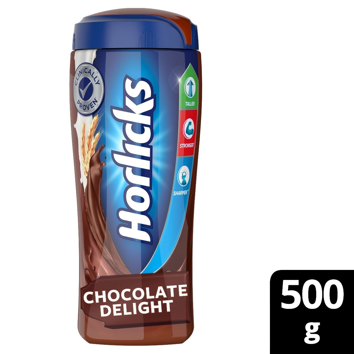 Horlicks Chocolate Delight Flavoured Health & Nutrition Drink, 500 gm Jar , Pack of 1 