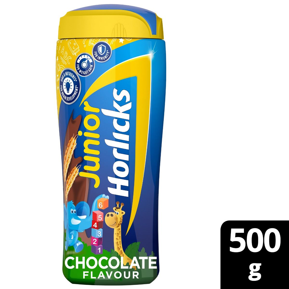 Buy Junior Horlicks Chocolate Flavoured Health & Nutrition Drink, 500 gm Jar Online