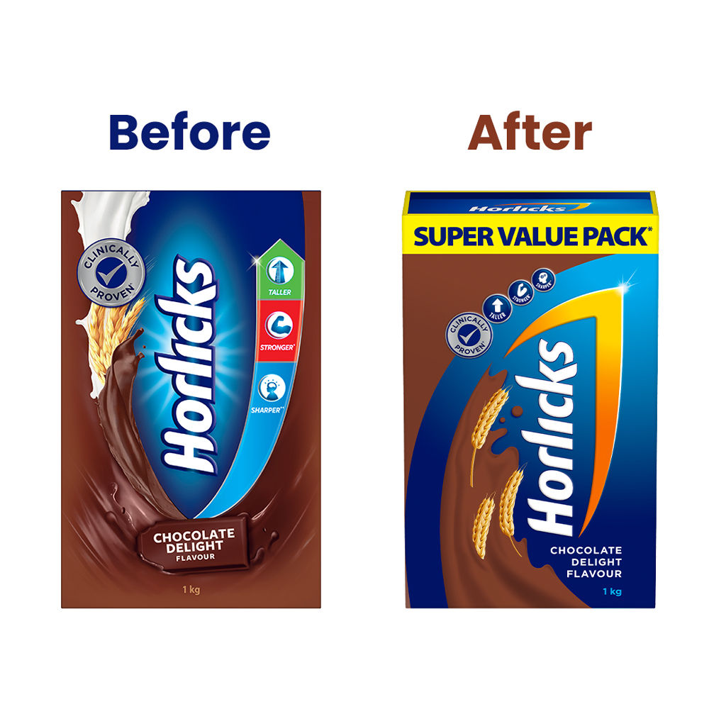 Horlicks Chocolate Delight Flavour Nutrition Drink Powder, 1 kg Refill