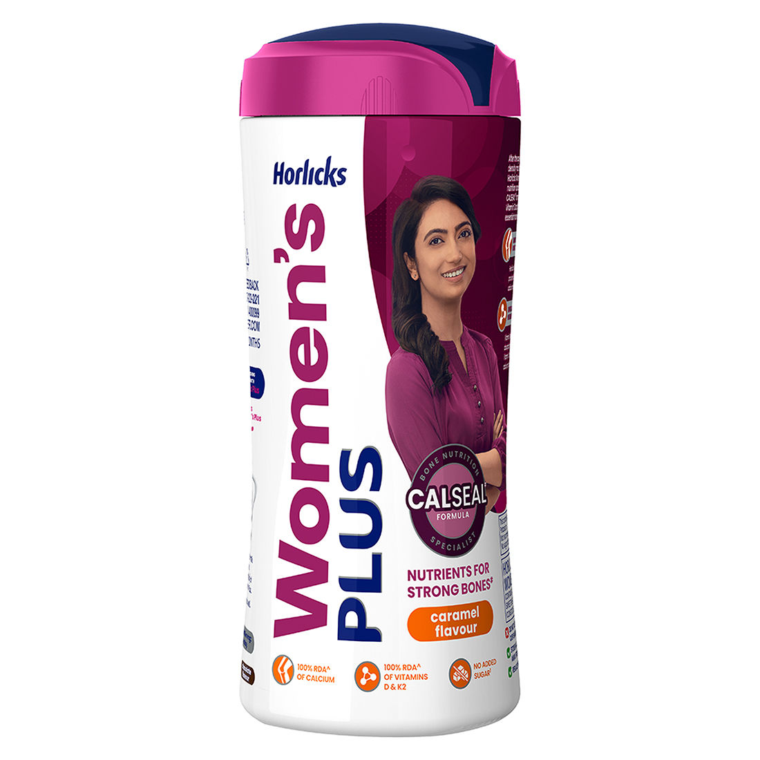 Horlicks Women's Plus Caramel Flavour Nutrition Drink Powder, 400 gm Jar, Pack of 1 