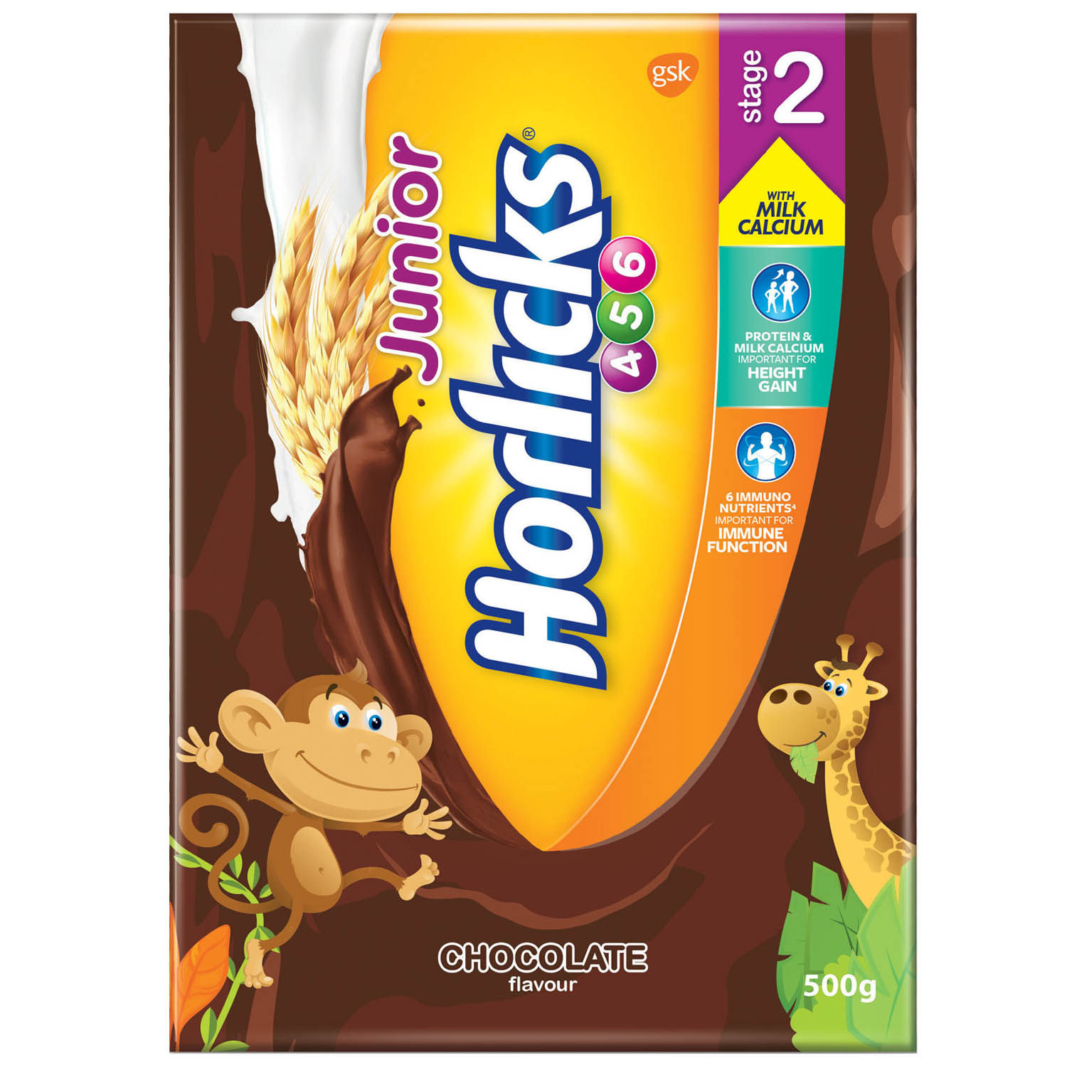 Junior Horlicks Chocolate Flavoured Health & Nutrition Drink, 500 gm