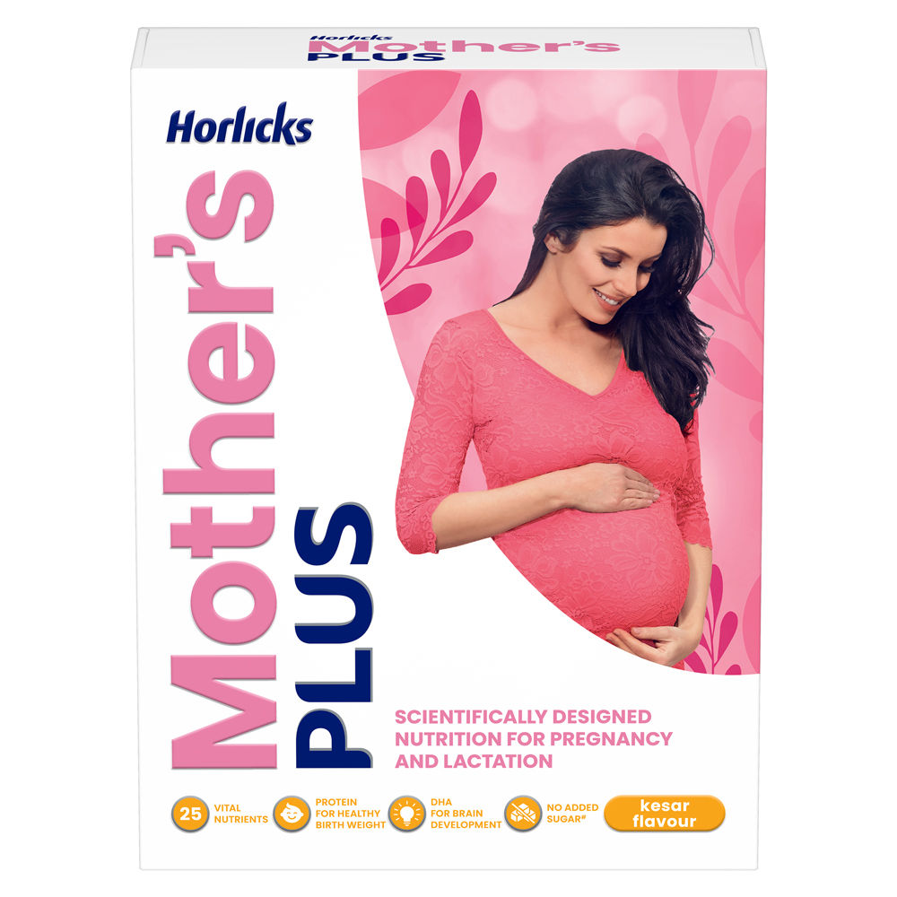 Horlicks Mother's Plus Kesar Flavour Nutrition Drink Powder, 500 gm Refill Pack, Pack of 1 