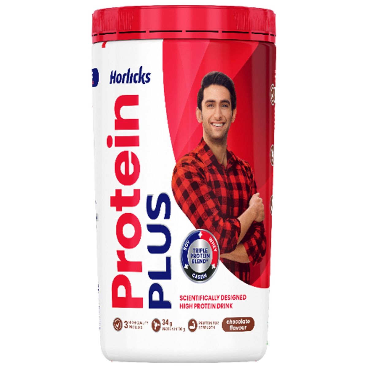 Buy Horlicks Protein+ Chocolate Flavoured Health and Nutrition Drink, 400 gm Jar Online