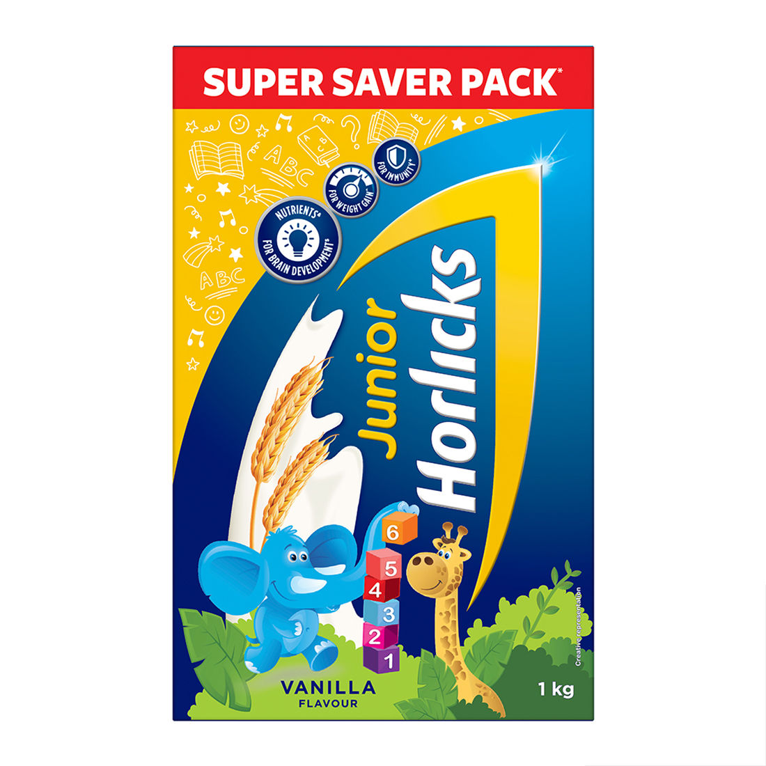 Buy Horlicks Junior Vanilla Flavour Nutrition Drink Powder, 1 kg Refill Pack Online