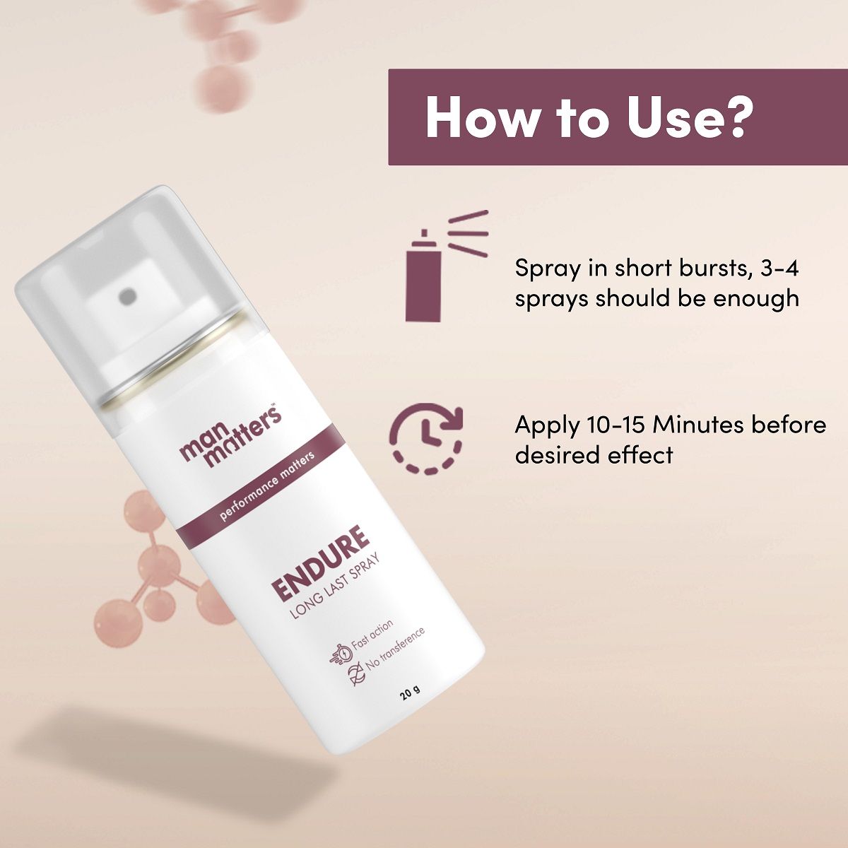 Man Matters Endure Long Last Spray, 20 ml Price, Uses, Side Effects