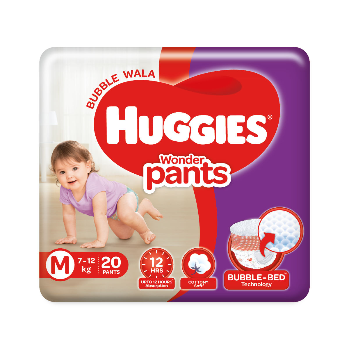 Huggies Wonder Baby Diaper Pants Medium, 120 Count Price, Uses, Side