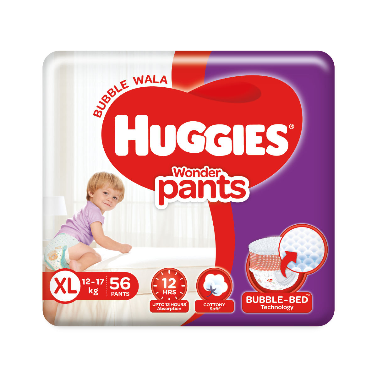 Buy Huggies Wonder Baby Diaper Pants XL, 56 Count Online