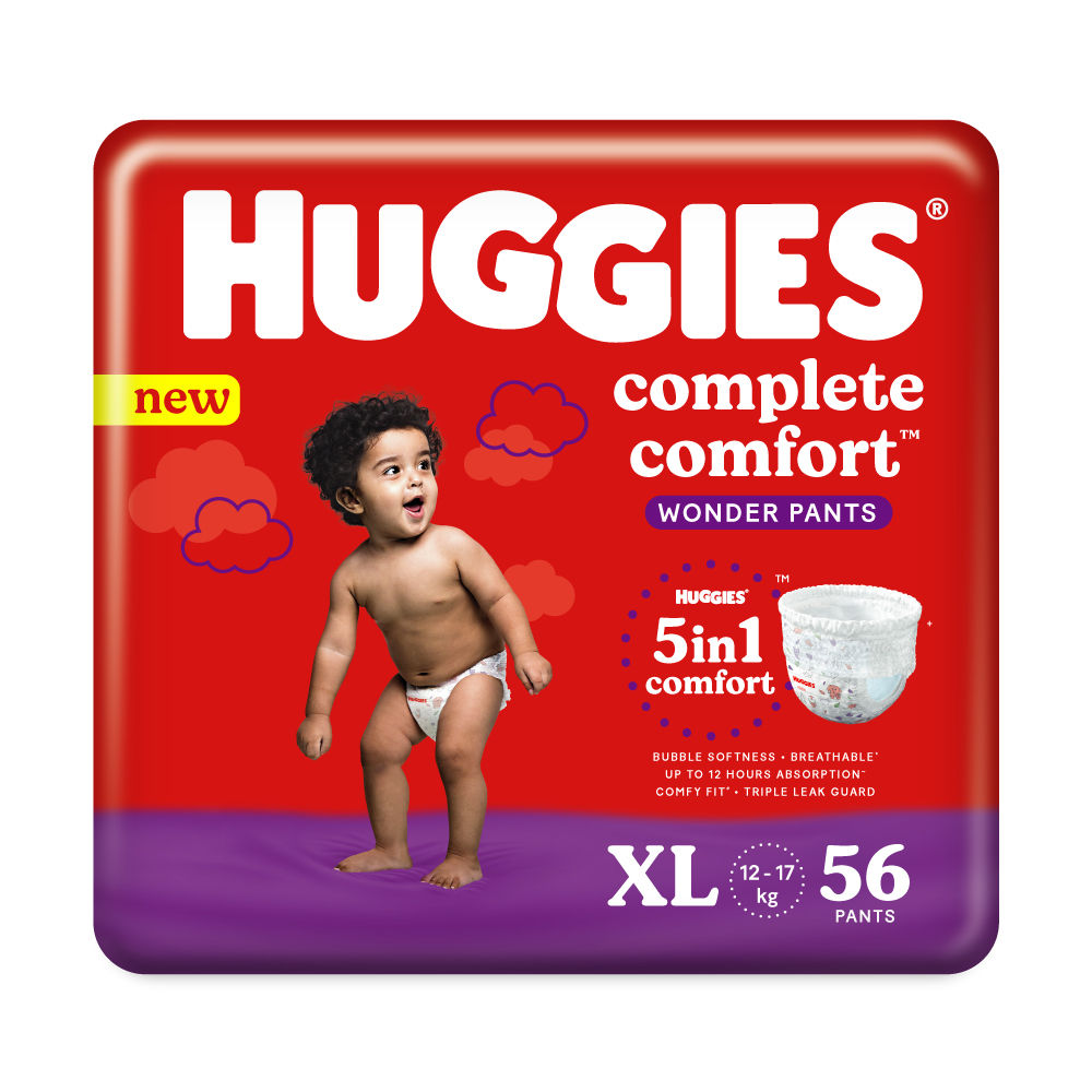 Huggies Complete Comfort Wonder Baby Diaper Pants XL, 56 Count, Pack of 1 