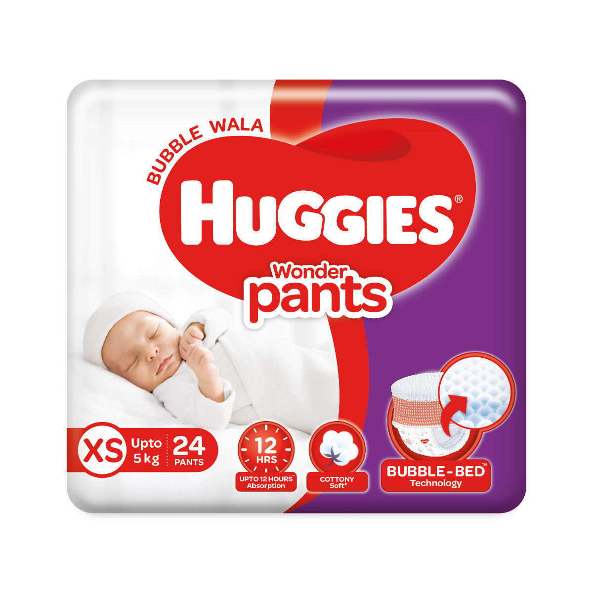 Huggies Wonder Baby Diaper Pants XS, 24 Count, Pack of 1 