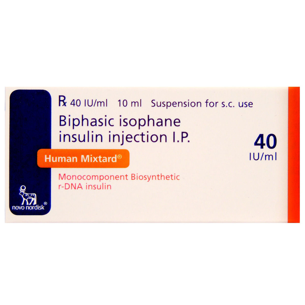 Human Mixtard 70/30 40IU Suspension for Injection 10 ml Price, Uses