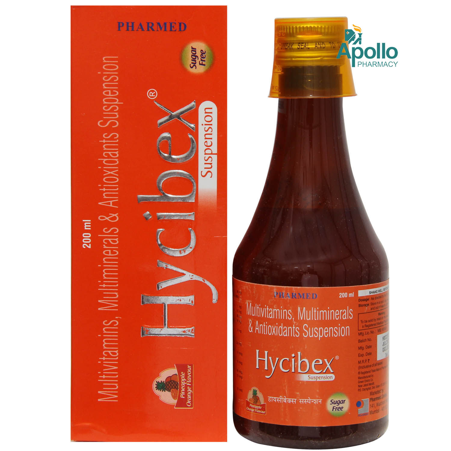 Hycibex Sugar Free Pineapple Orange Suspension 200 Ml Price Uses Side