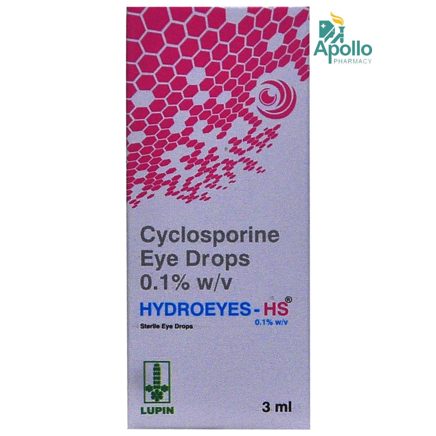 HydroeyesHS Eye Drops 3 ml Price, Uses, Side Effects, Composition