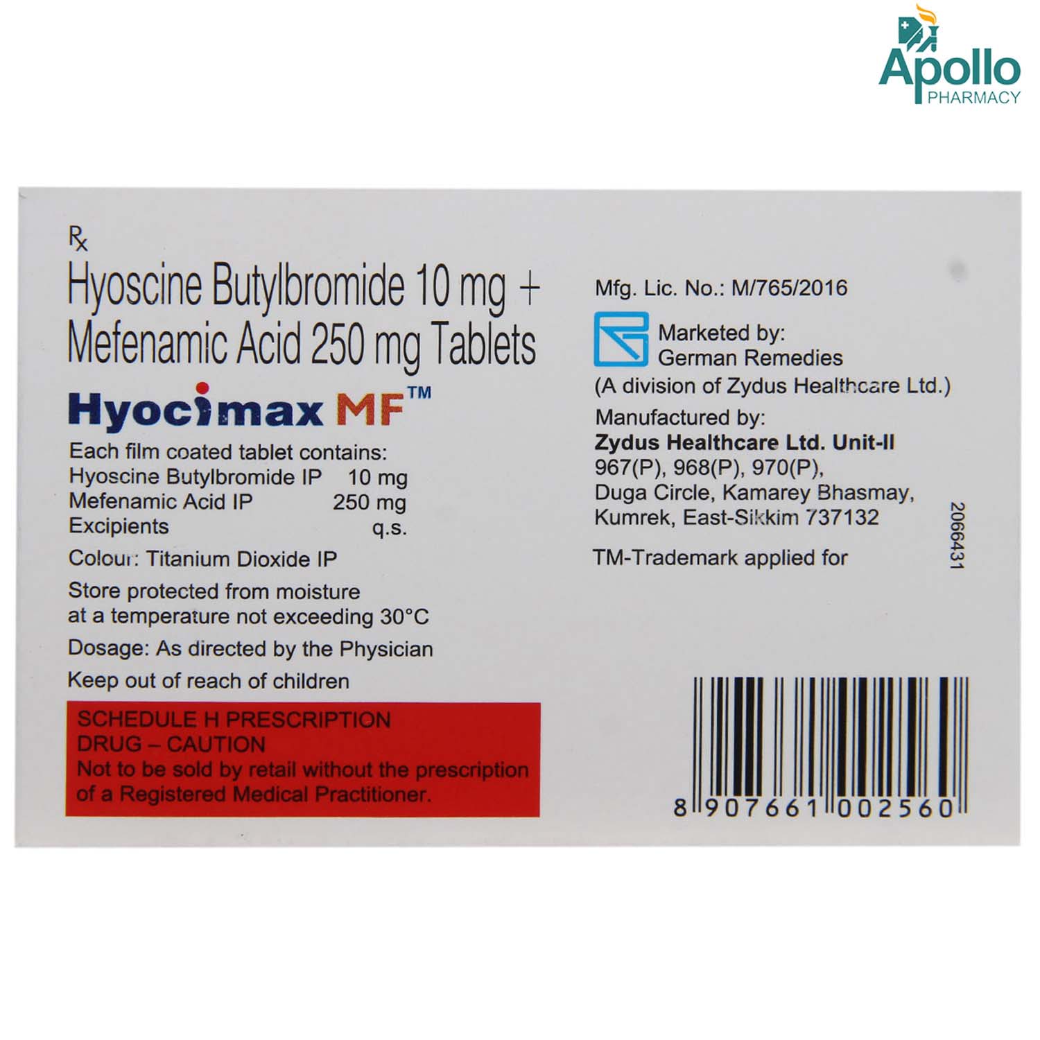 Hyocimax MF Tablet 10's Price, Uses, Side Effects, Composition - Apollo ...