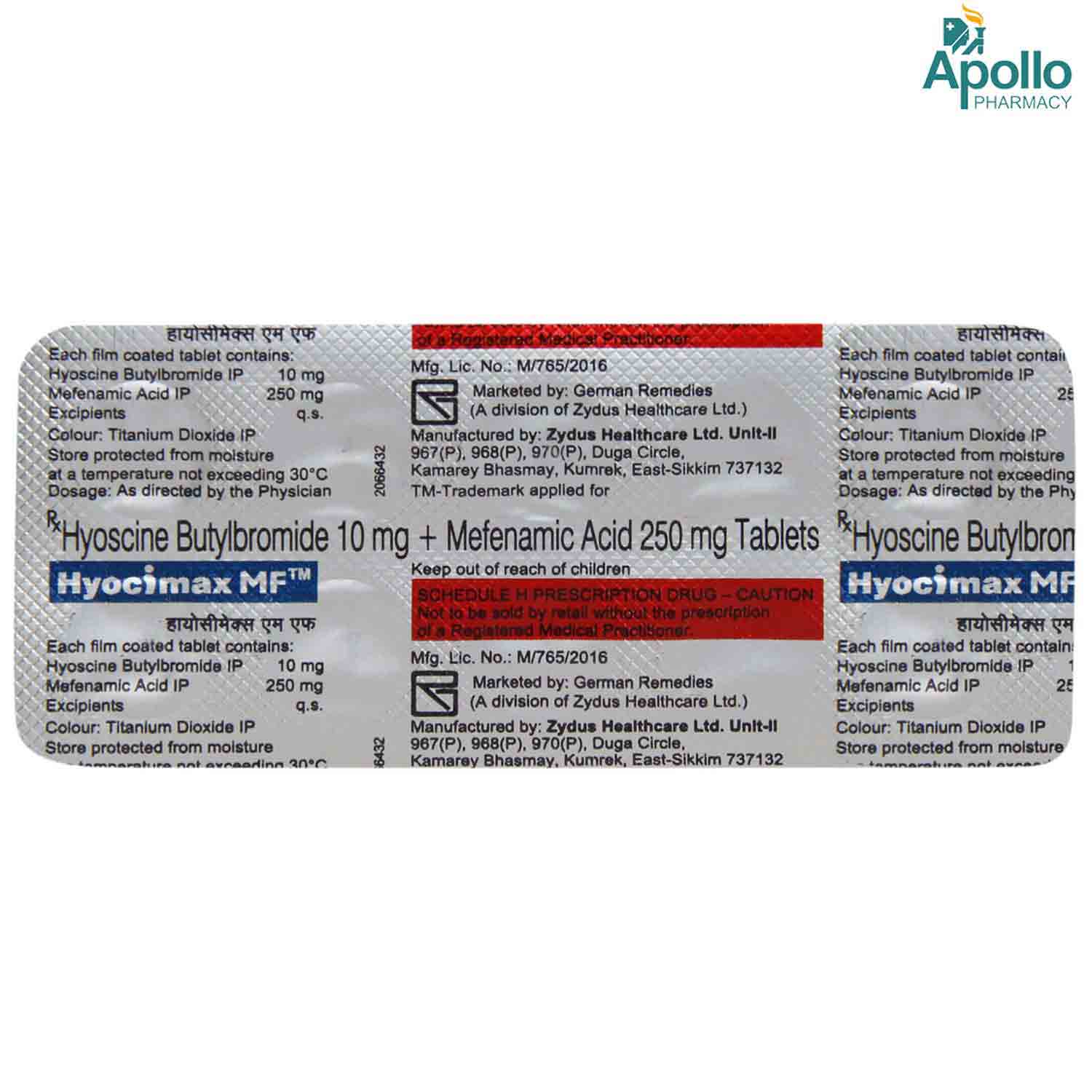 Hyocimax MF Tablet 10's Price, Uses, Side Effects, Composition - Apollo ...