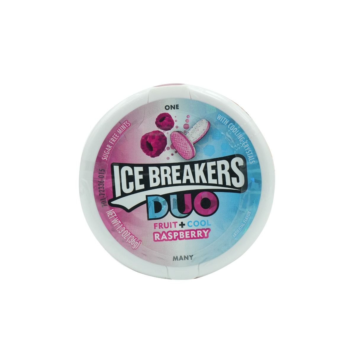 Ice Breakers Duo Fruit + Cool Sugar FreeRaspberry Sugar Free Mouth Freshner Mints, 36 gm, Pack of 1 