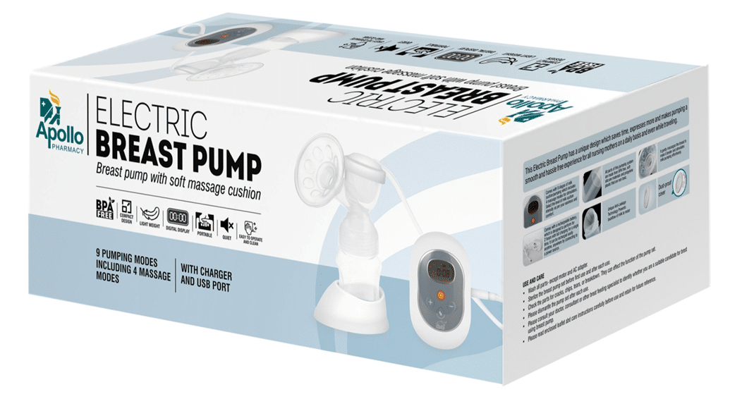 Buy Apollo Pharmacy Electric Breast Pump LS-AE2A, 1 Count Online