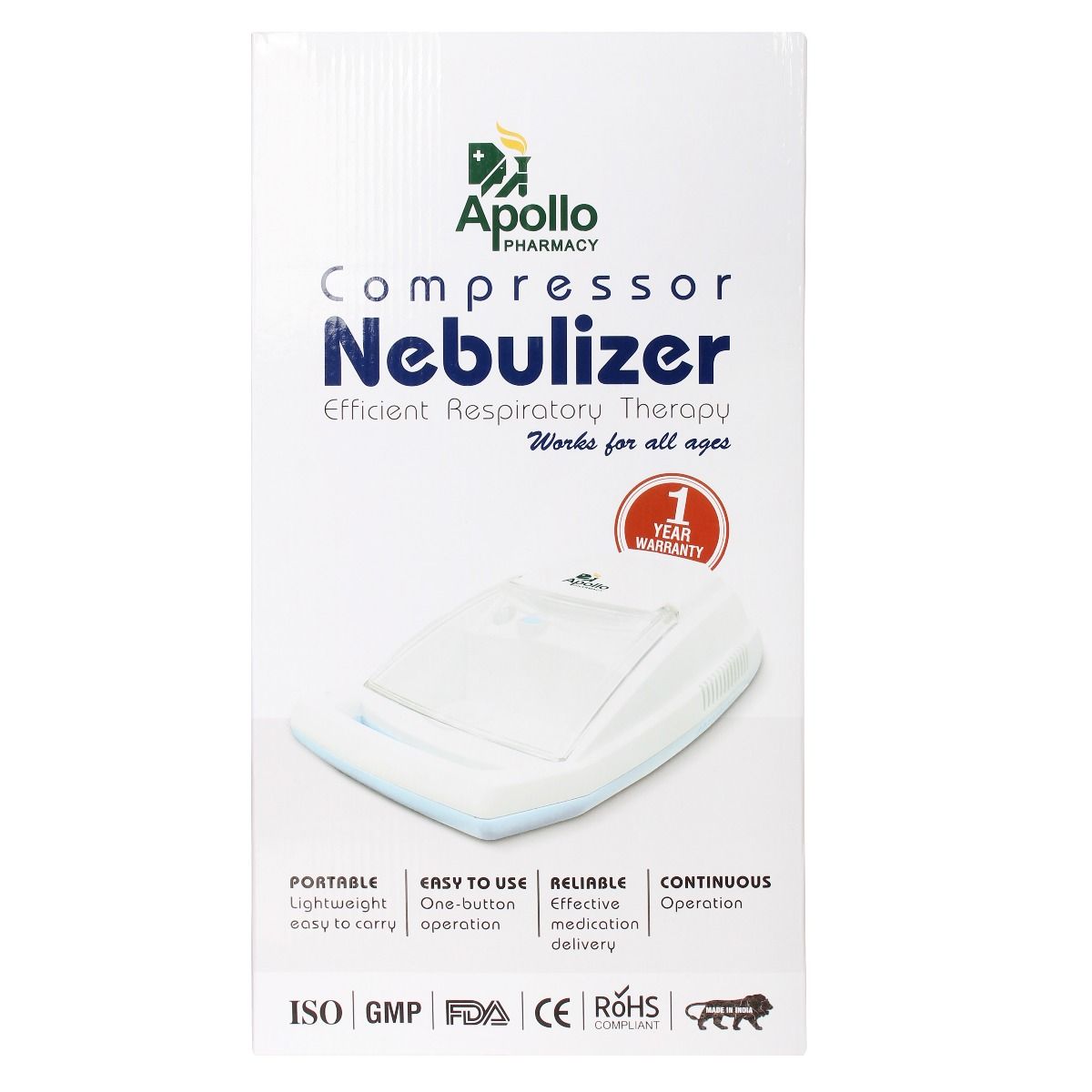 Buy Apollo Pharmacy Compressor Nebulizer, 1 Count Online