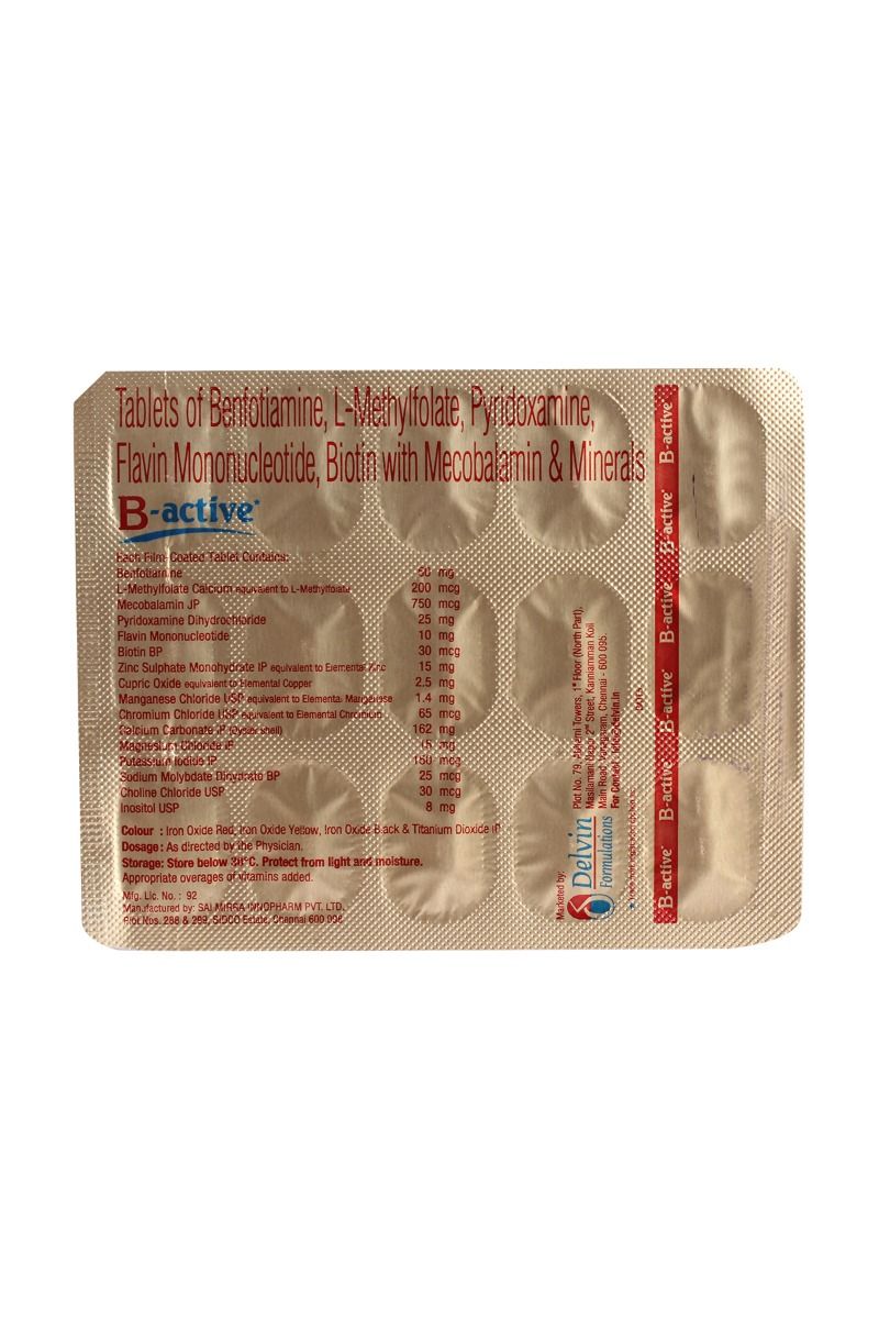 B Active Tablet 15'S Price, Uses, Side Effects, Composition - Apollo ...