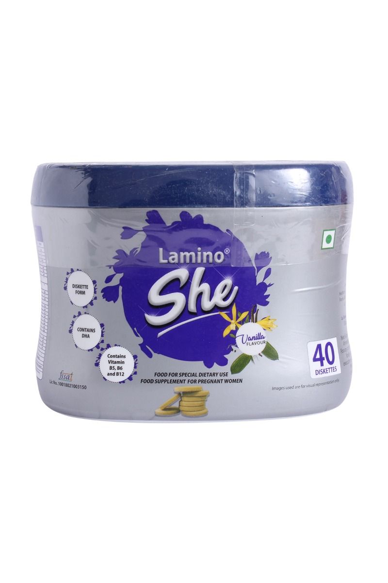 Lamino She Vanilla Flavoured Diskettes, 200 gm, Pack of 1 