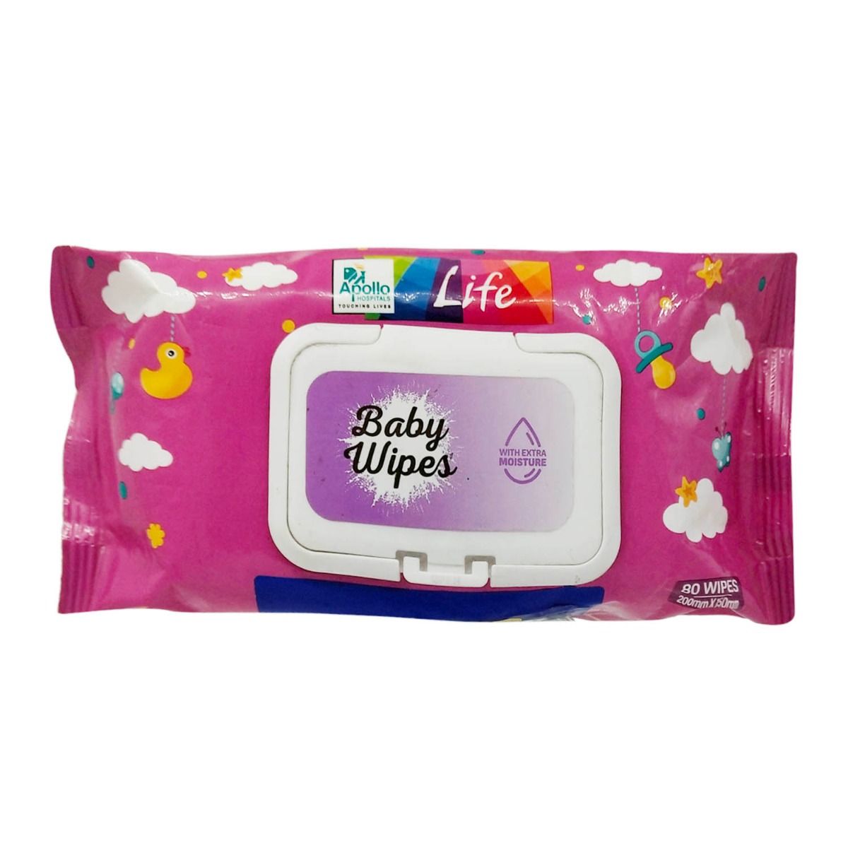 Apollo Life Baby Wipes, 160 Count (2 x 80 Wipes), Pack of 1 