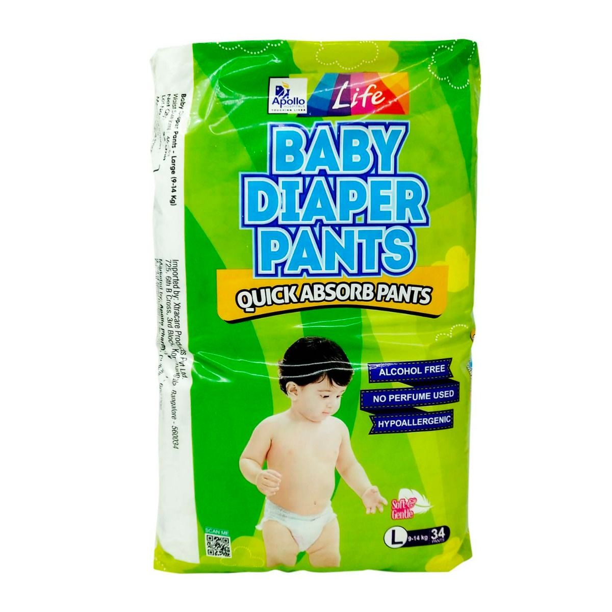 Buy Apollo Life Baby Diaper Pants Large, 34 Count Online