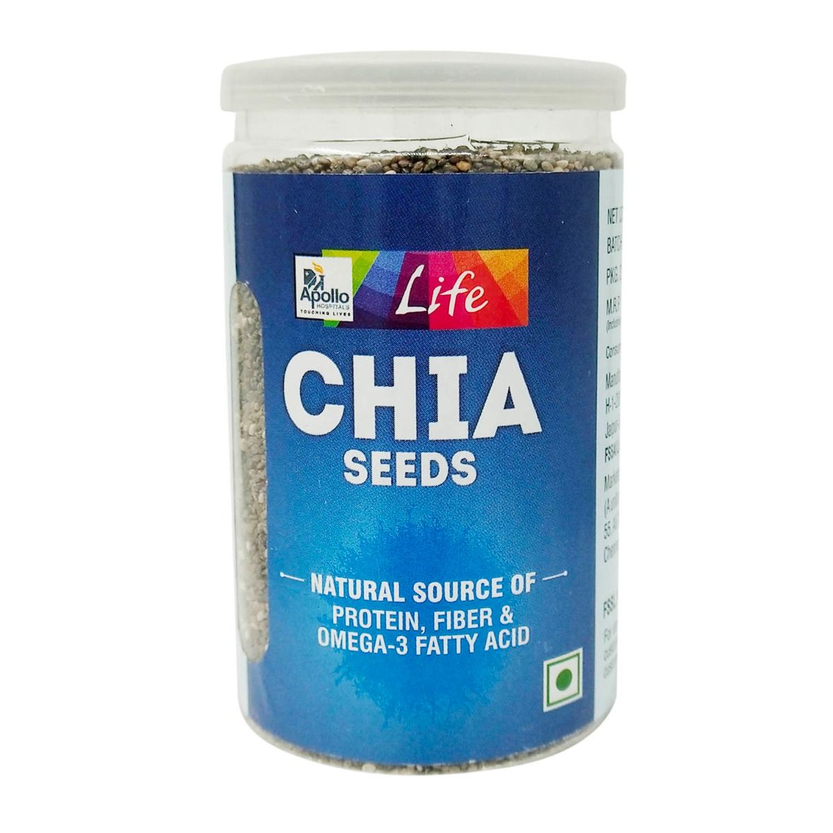 Apollo Pharmacy Chia Seeds, 125 gm, Pack of 1 