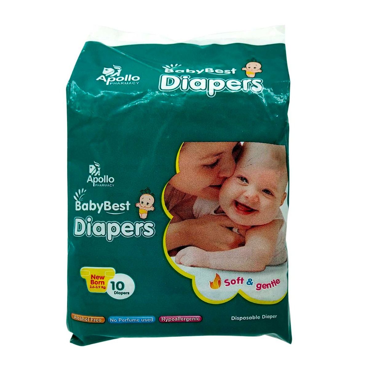 Buy Apollo Pharmacy Baby Best Diapers New Born, 10 Count Online