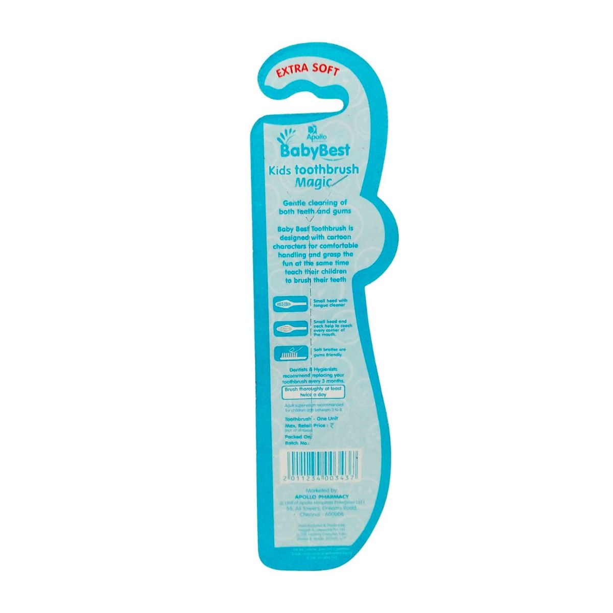Apollo Pharmacy BabyBest Magic Extra Soft Kids Toothbrush, 1 Count, Pack of 1 