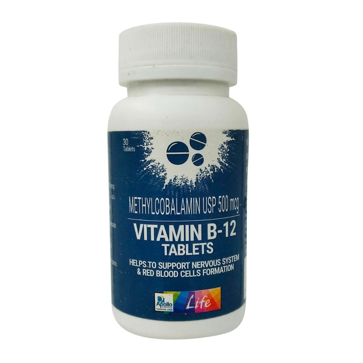Apollo Life Vitamin B-12, 30 Tablets, Pack of 1 