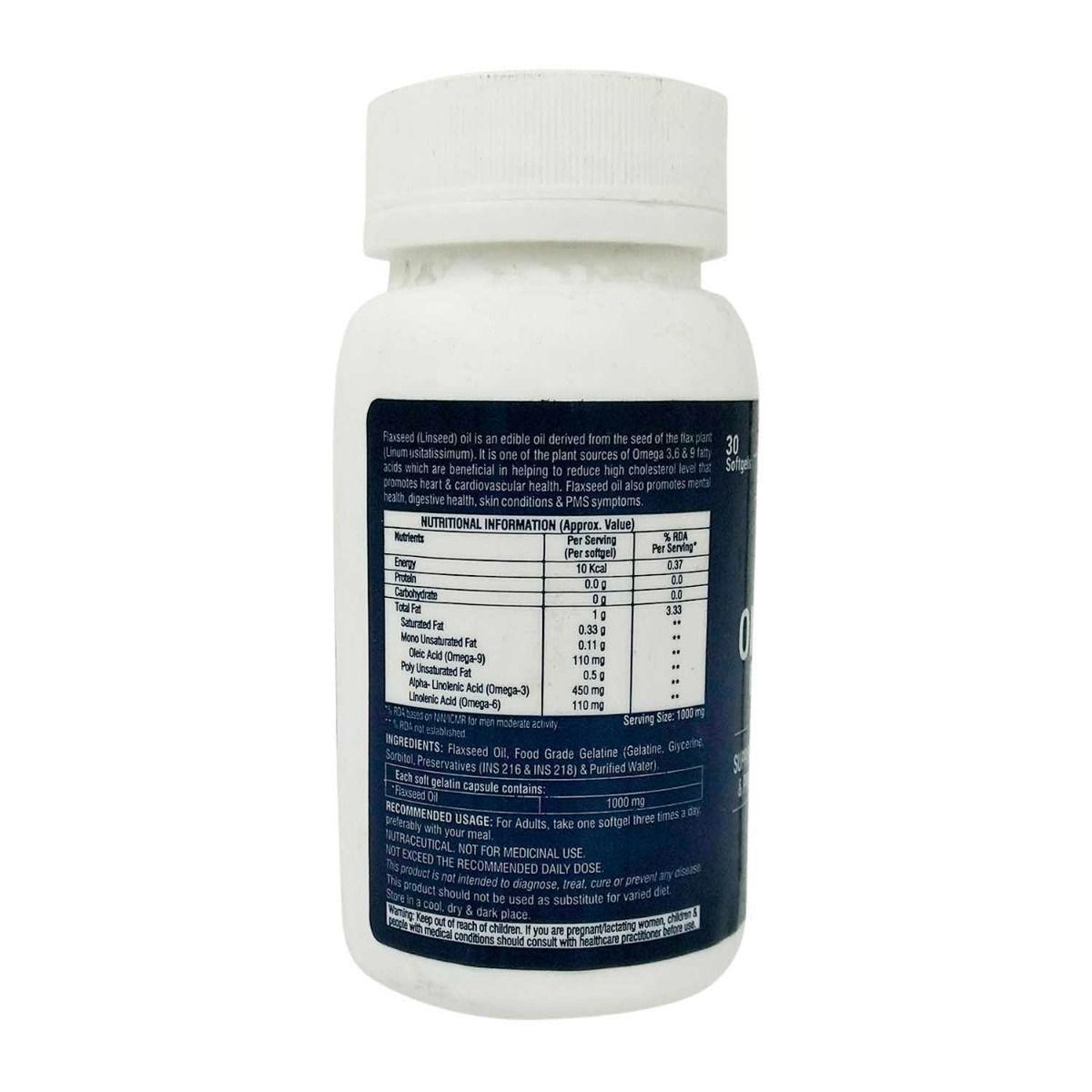 Apollo Life Flaxseed Oil Omega 369 1000 mg, 30 Capsules Price, Uses