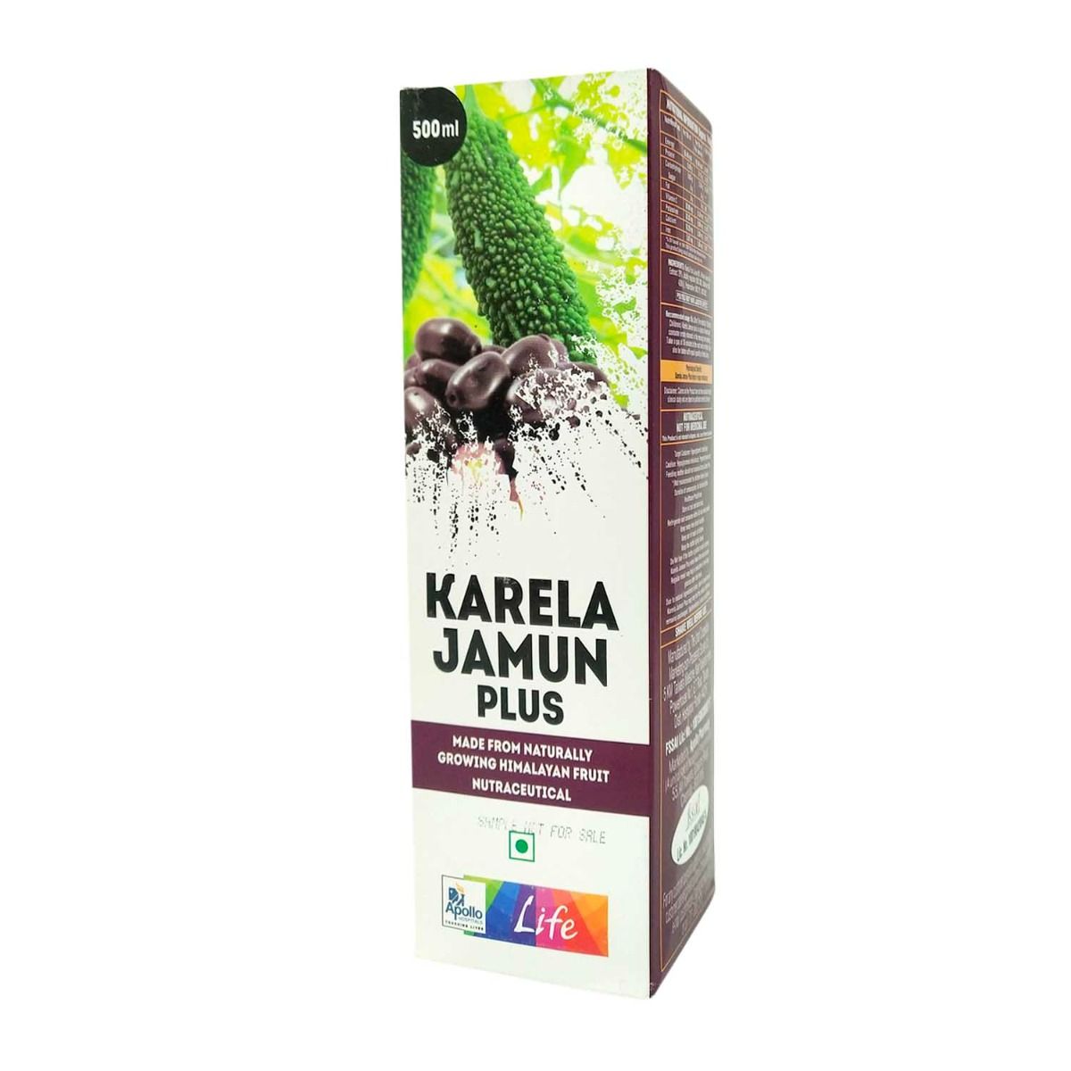 Apollo Life Karela Jamun Plus Juice, 500 ml, Pack of 1 